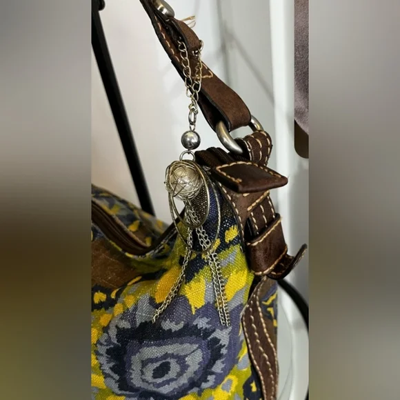 Vintage Fossil Fibrant Floral Shoulder Bag - Picture 7 of 10